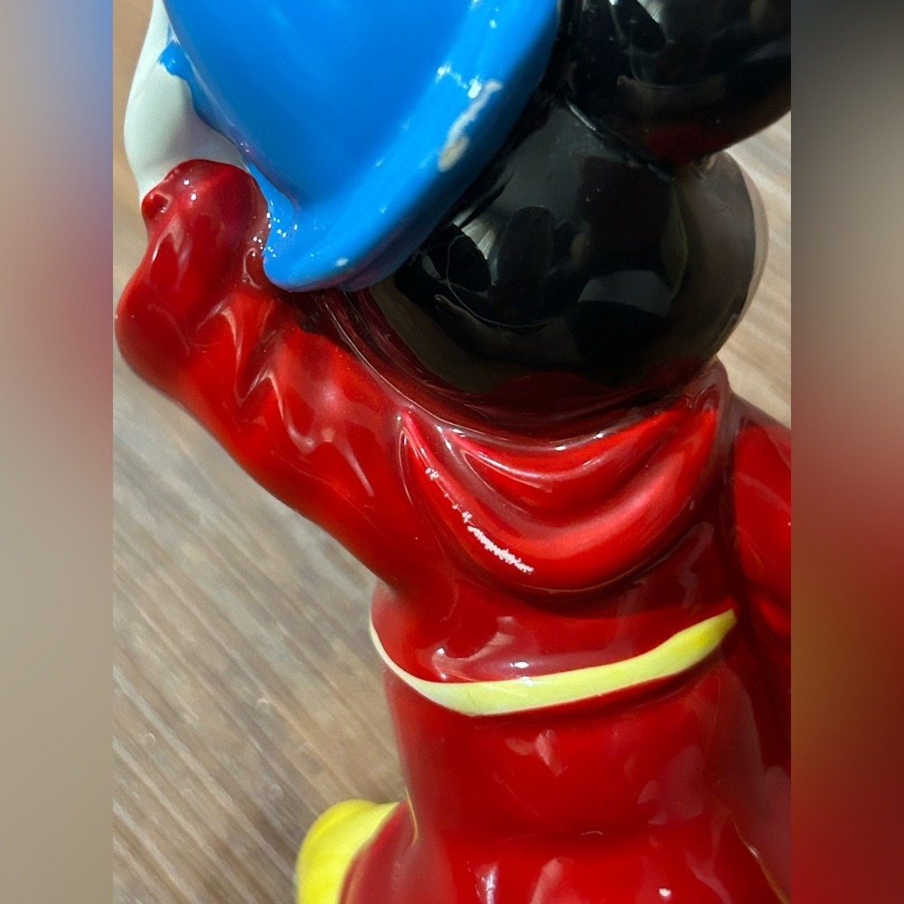 Vintage Disney Mickey Sorcerer's Apprentice Fantasia Wizard Ceramic Figure Japan - Picture 3 of 11